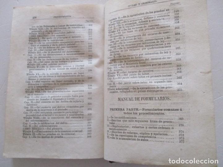 Libros antiguos: FRANCISCO LASTRES. Procedimientos Civiles y Criminales. RM85793. - Foto 6 - 113667807