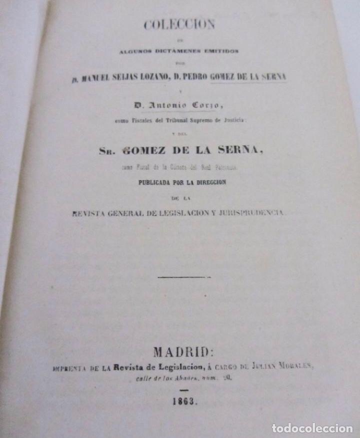 Libros antiguos: COLECCION DE DICTAMENES FISCALES. Tomos I y II (1863/1871) Seijas-Serna-De la Serna. - Foto 4 - 125864567