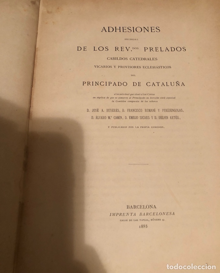 Libri antichi: Adhesiones recibidas de los reverendos prelados, cabildos catedrales, vicarios y provisores eclesias