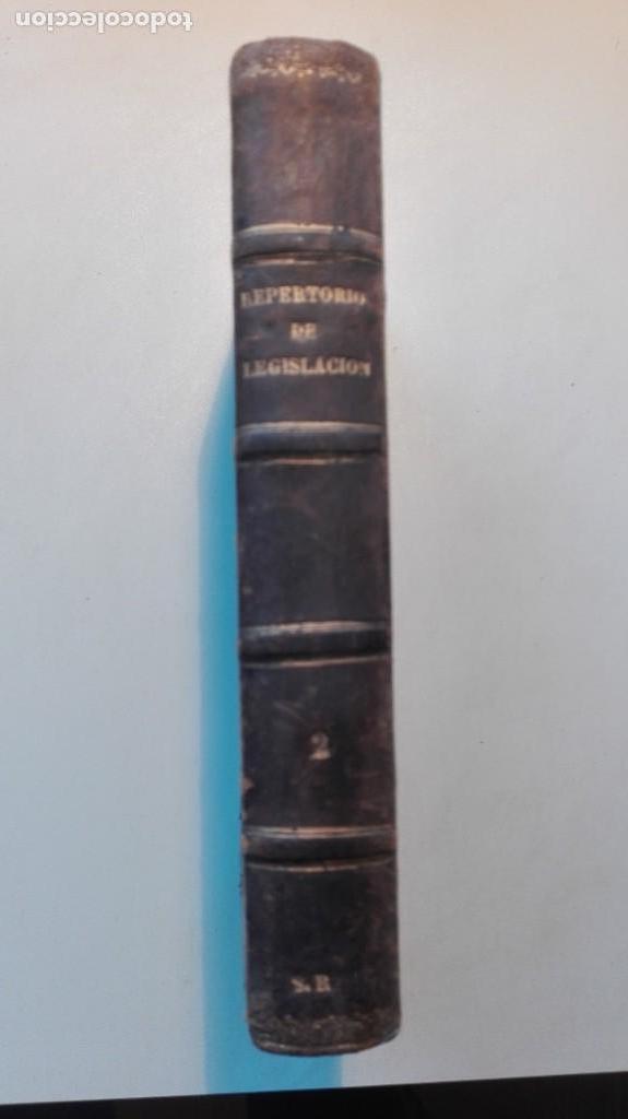 Libros antiguos: REPERTORIO DE LEGISLACI&Oacute;N TOMO 2, 1879