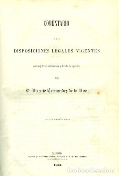 Libros antiguos: Disposiciones legales vigentes