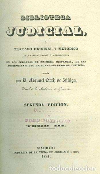 Libros antiguos: Biblioteca Judicial. Tomo 3