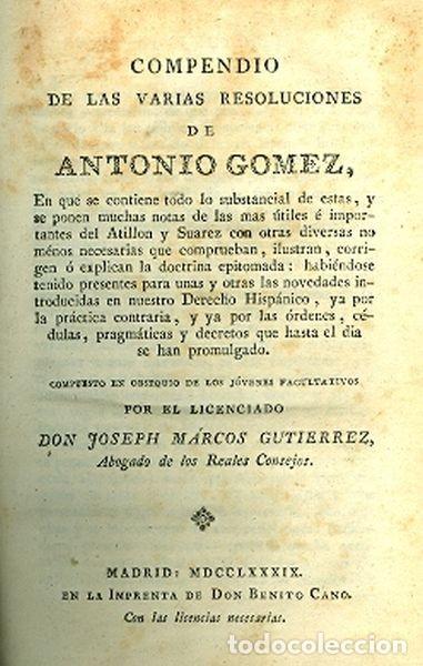 Libros antiguos: Compendio de las varias resoluciones - Foto 1
