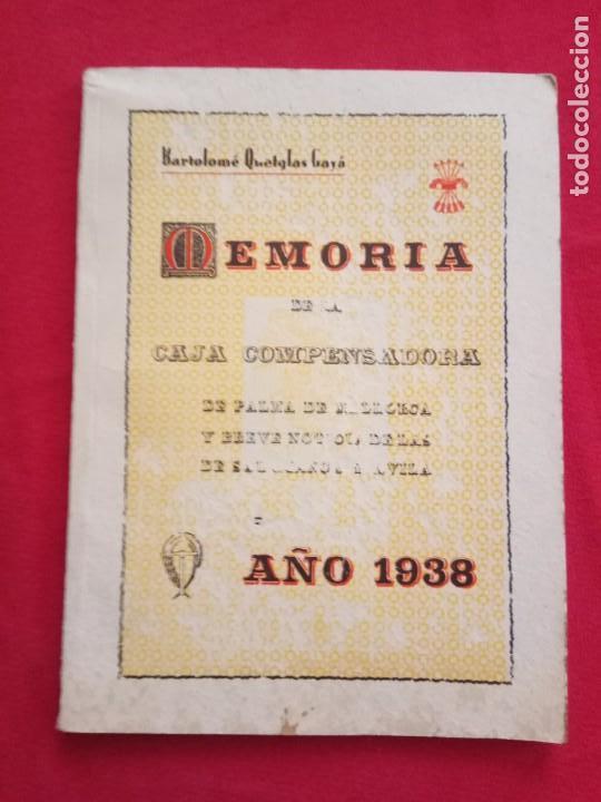 Libri antichi: Memoria de Caja Compensadora de Palma de Mallorca y breve noticia de las de salamanca y avila.1938.