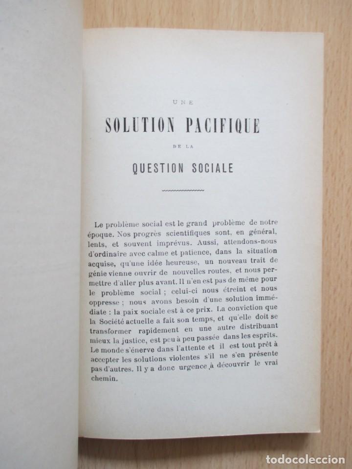 Libros antiguos: Une solution pacifique de la question sociale, de A. Hegelbacher - Foto 10