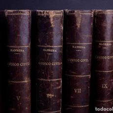 Libros antiguos: MANRESA. COMENTARIOS AL CÓDIGO CIVIL ESPAÑOL. 6 TOMOS. MADRID 1931. Lote 155091886