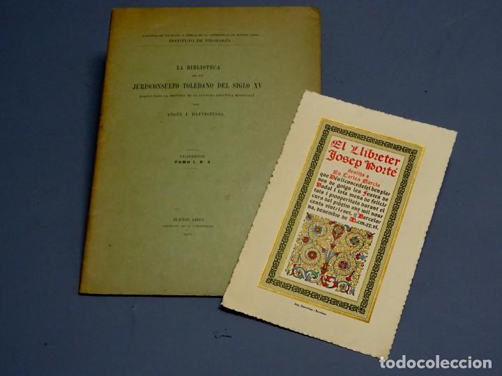 Libri antichi: LA BIBLIOTECA DE UN JURISCONSULTO DEL SIGLO XV - MADRID