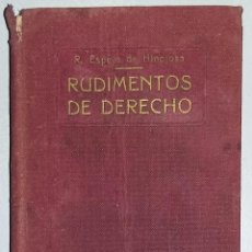 Libros antiguos: RUDIMENTOS DE DERECHO AÑO 1934