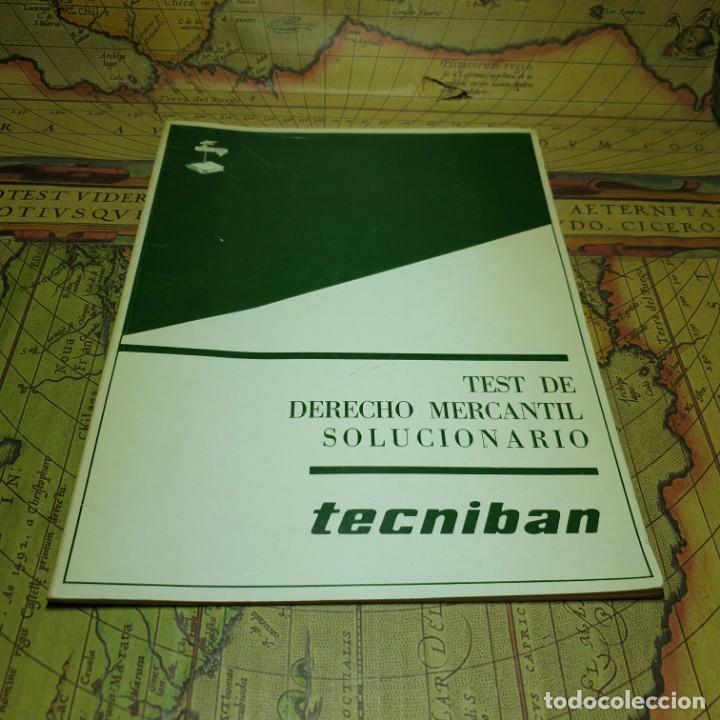 Libri antichi: TEST DE DERECHO MERCANTIL. SOLUCIONARIO. TECNIBAN 1971.