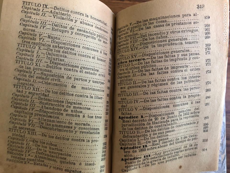 Libros antiguos: CODIGO PENAL-A&Ntilde;O 1870. - Foto 5