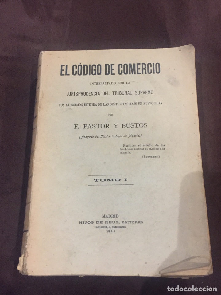 Libros antiguos: C&oacute;digo de comercio 1911 - Foto 1