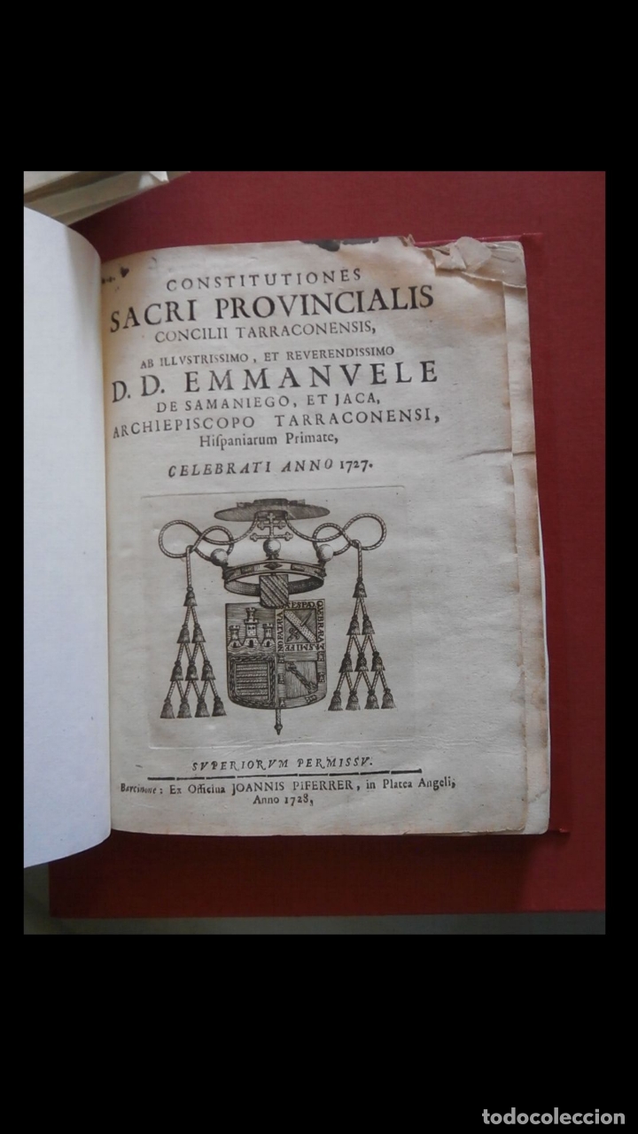 Libros antiguos: Constitutiones sacri provincialis concilii tarraconensis ab illustrissimo, et reverendissimo ...