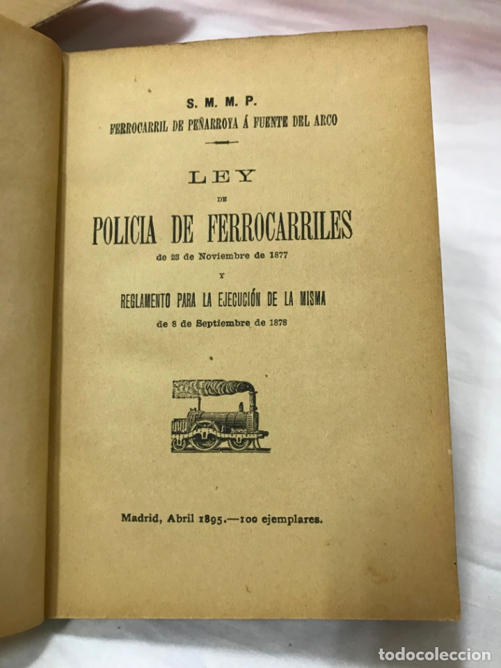 Ley de ferrocarriles de 23/11/1877 - ferrocarri - Vendido en Subasta