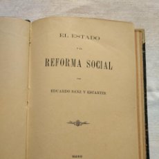 Libros antiguos: EL ESTADO Y LA REFORMA SOCIAL. AÑO 1893. Lote 168883244