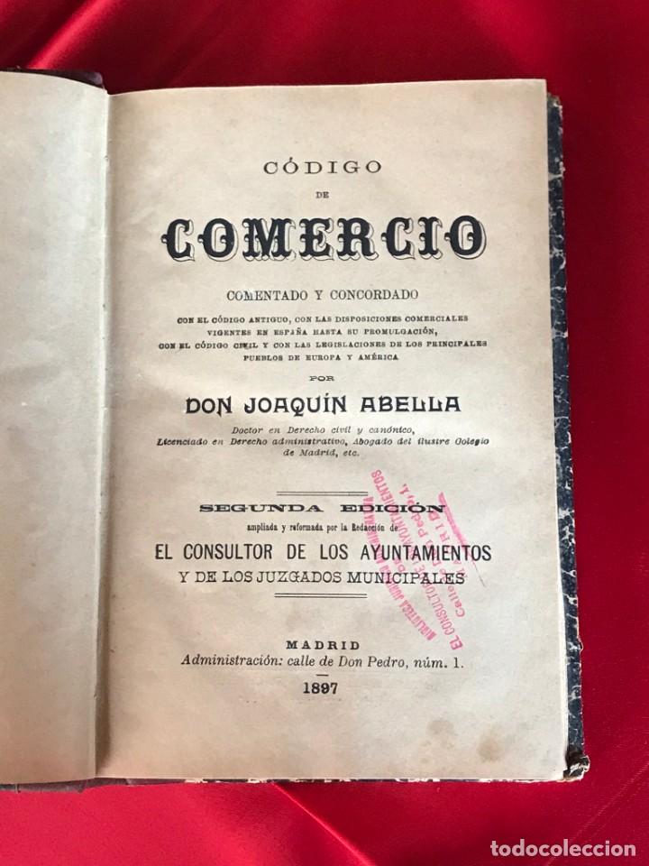 Libros antiguos: C&Oacute;DIGO DE COMERCIO 1897.-JOAQUIN ABELLA.- - Foto 1