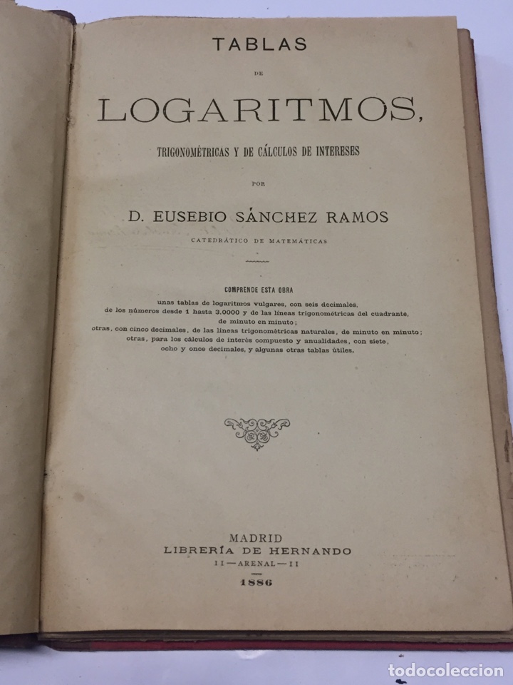 Libros antiguos: Tablas de logaritmos - Foto 1