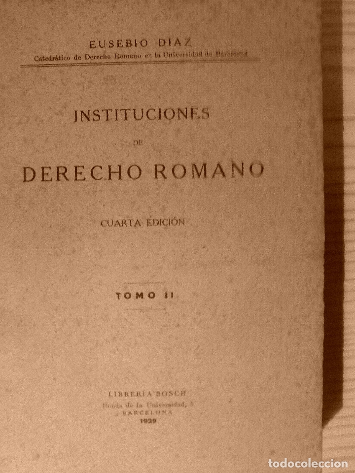 Libros antiguos: DERECHO ROMANO-EUSEBIO DIAZ - Foto 1