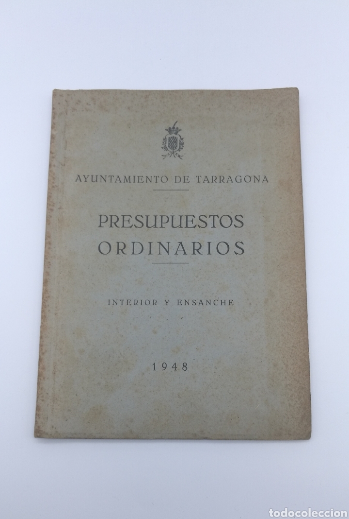 Libros antiguos: Presupuestos ordinarios ayuntamiento de Tarragona 1948