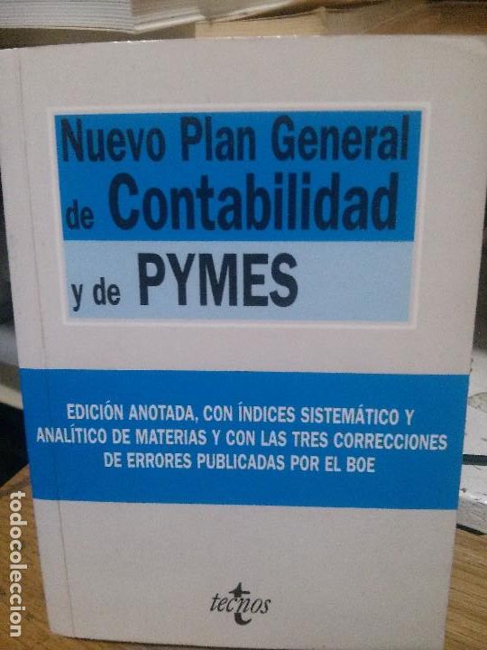 Libros antiguos: nuevo plan general de contabilidad y de pymes, tecnos editorial.