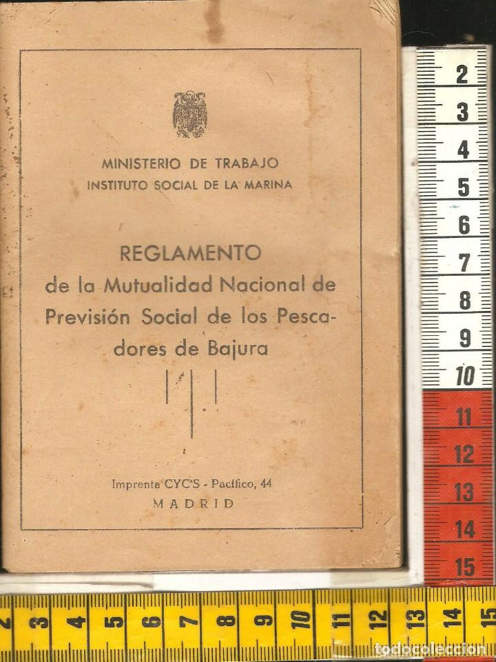 Libros antiguos: CUADERNILLO,MINISTERIO TRABAJO Y SEGURIDAD SOCIAL DE LA MARINA,REGLAMENTO DE LA MUTUALIDAD NACIONAL