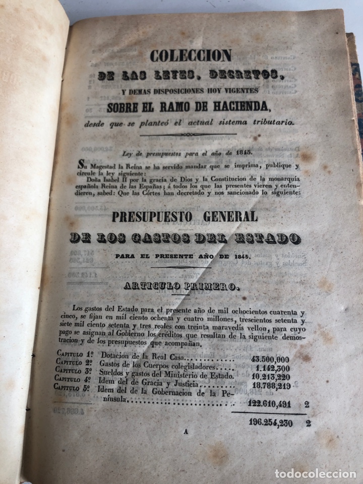 Libros antiguos: Coleccion de las leyes, decretos, y demás disposiciones hoy vigentes sobre el ramo de hacienda - Foto 3 - 186392876