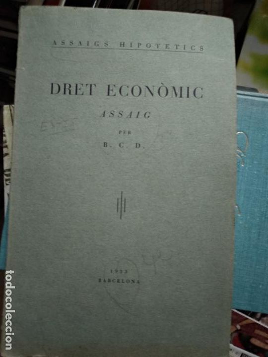 Libros antiguos: Dret economic - 1933