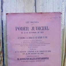 Libros antiguos: DERECHO LEY ORGANICA PODER JUDICIAL 1893 ABELLA 475 PAGINAS PERFECTO. Lote 187610333
