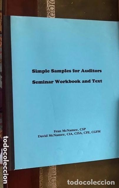 Libros antiguos: Simple Samples for Auditors. McNamee - Foto 1