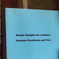 Libros antiguos: SIMPLE SAMPLES FOR AUDITORS. MCNAMEE