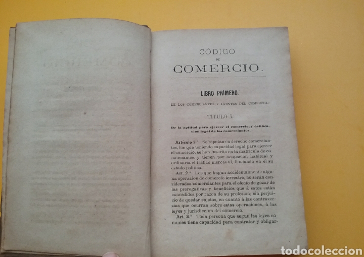 Libros antiguos: Libro C&oacute;digo del Comercio y dem&aacute;s disposiciones legales. 1874. - Foto 5