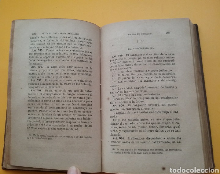 Libros antiguos: Libro C&oacute;digo del Comercio y dem&aacute;s disposiciones legales. 1874. - Foto 8