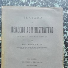 Libros antiguos: DERECHO ADMINISTRATIVO POR JOSÉ GASCÓN Y MARÍN 1935 TOMO PRIMERO. Lote 196457533