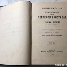 Libros antiguos: JURISPRUDENCIA CIVIL-1879(43€)