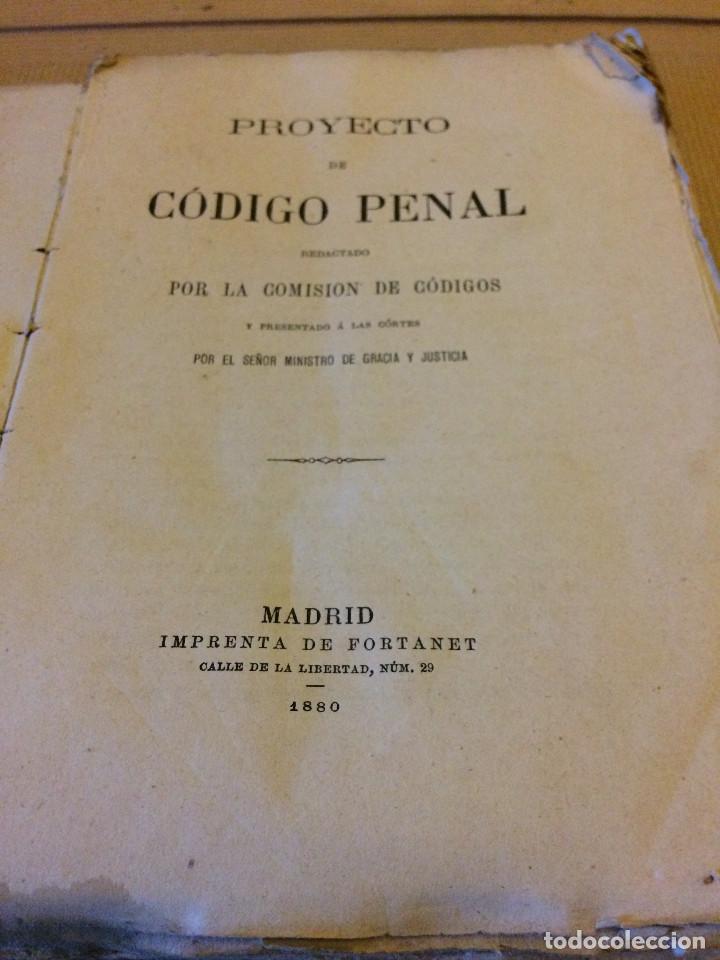 Libros antiguos: CODIGO PENAL  1880 - Foto 1
