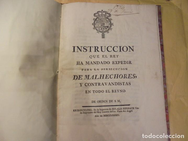 Libros antiguos: PERSECUCI&Oacute;N DE MALHECHORES. 1794 - Foto 1