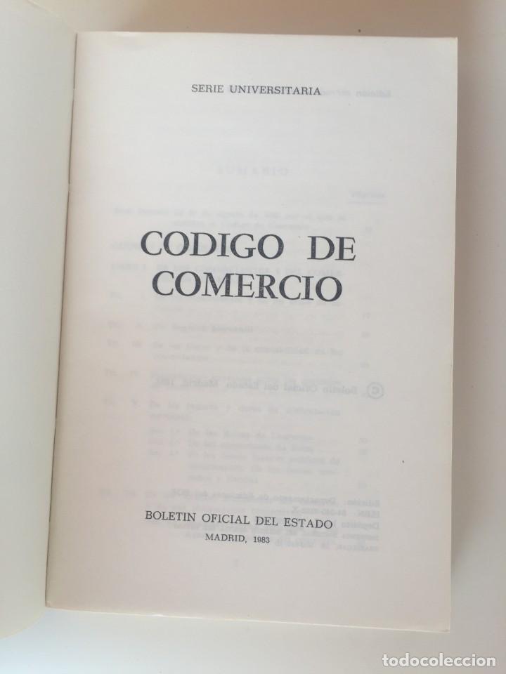 Libros antiguos: CODIGO DE COMERCIO, BOE - Foto 2