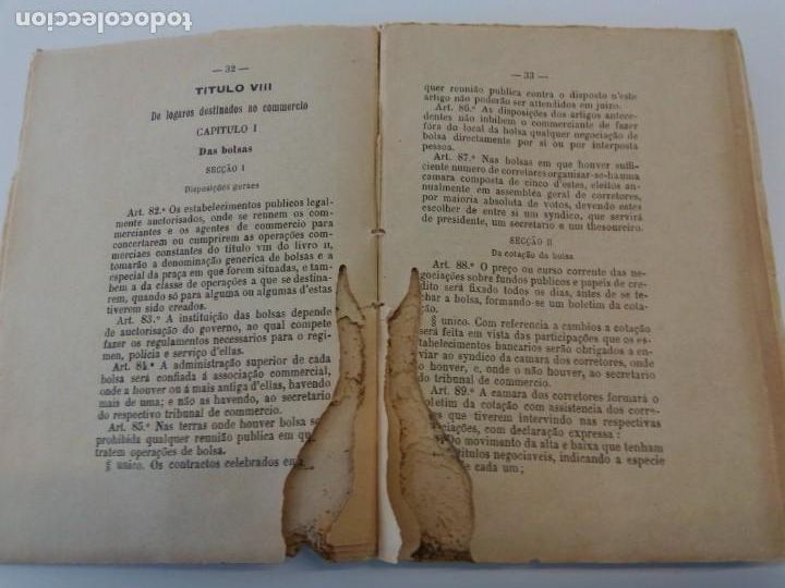 Libros antiguos: C&oacute;digo Comercial Portugu&eacute;s 1906 - Foto 3