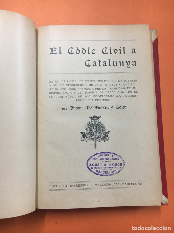 Libros antiguos: El Codic Civil A Catalunya - Foto 2