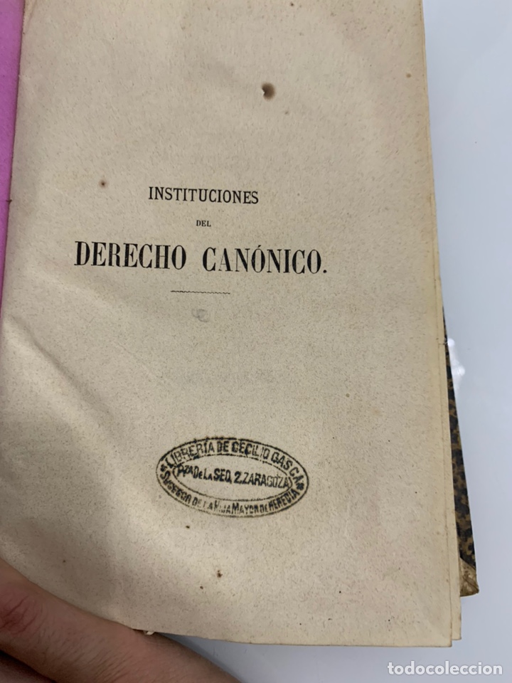 Livros antigos: Derecho can&oacute;nico por el doctor D. Pedro Benito golmayo