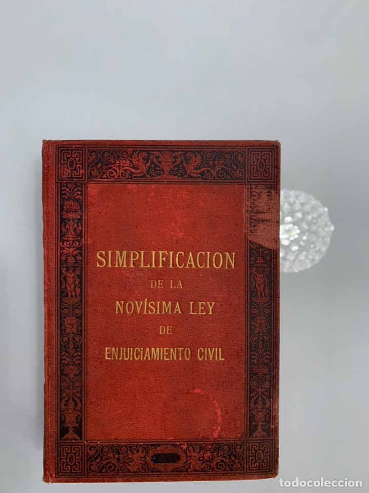 Libros antiguos: Simplificaci&oacute;n de la novisima ley de enjuiciamiento civil