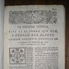 Libros antiguos: FUERO DE CACERES. C.1657 - ESTE ES EL FUERO QUE DIO Y OTORGO REX ALFONS.... Lote 39480515