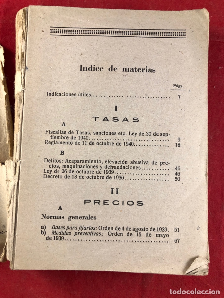 Libros antiguos: TASAS Y PRECIOS - Foto 2