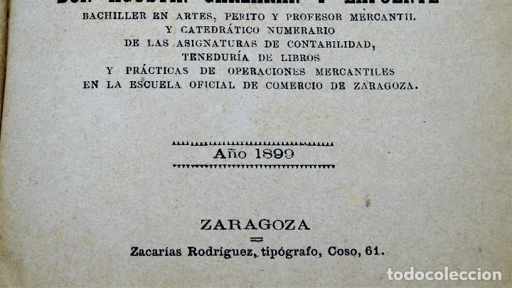 Libros antiguos: Libro, Compendio de Contabilidad a&ntilde;o 1899 - Foto 4