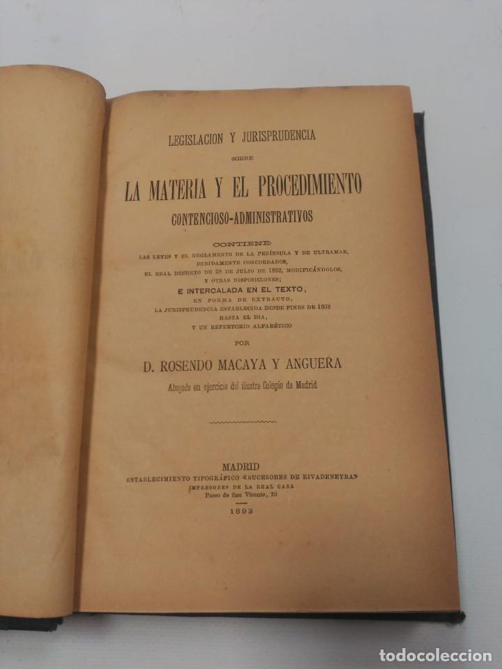 Libros antiguos: Legislaci&oacute;n y Jurisprudencia sobre la materia y el procedimiento