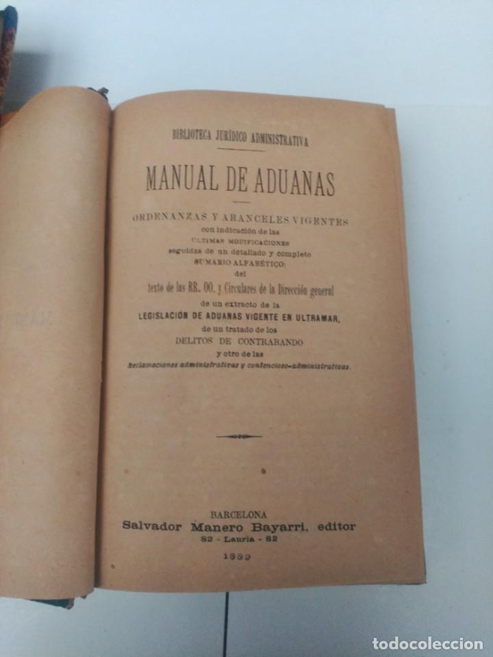 Libros antiguos: Manual de Aduanas - Foto 1