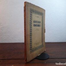 Libros antiguos: SINTESIS CONTABLE - JOSE GARDO - EDITORIAL CULTURA, 1932, BARCELONA
