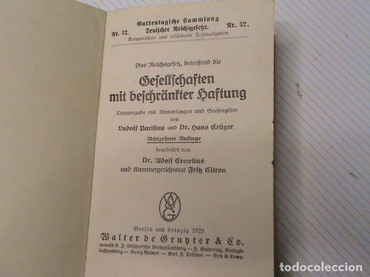 Libros antiguos: gesellschaften mit beschr&auml;nkter haftung (Rudolf Barisius)