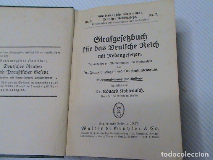 Libros antiguos: Strafgesetzbuch f&uuml;r das Deutsche Reich
