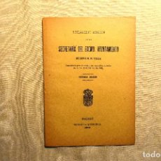 Libros antiguos: 1905 - REGLAMENTO DE LA SECRETARÍA DEL AYUNTAMIENTO DE MADRID. Lote 243900680