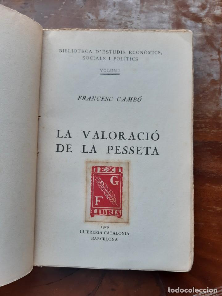 Libros antiguos: La valoraci&oacute; de la pesseta - Foto 6